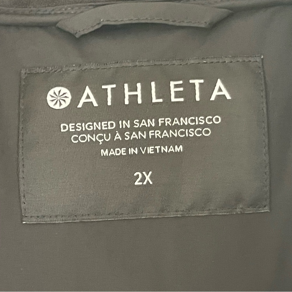 Athleta Size 2X INLET JACKET Black puffer Body Insulated Jacket - Picture 7 of 16